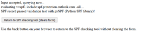SPF Record lookup results for office 365 migration project